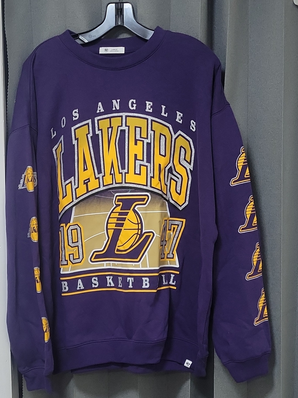 47 Brand Los Angeles Lakers Purple and Gold Crewneck Sweatshirt